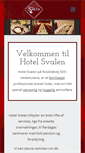 Mobile Screenshot of hotelsvalen.dk